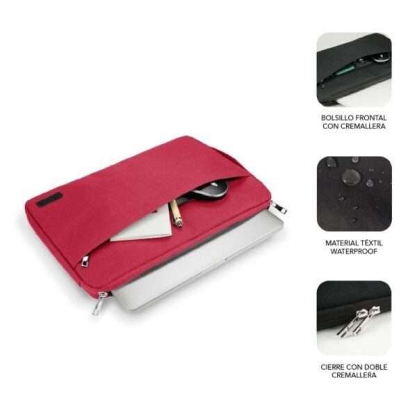 Funda Subblim Urban Laptop Sleeve para Portátiles hasta 15.6"/ Roja - Imagen 4