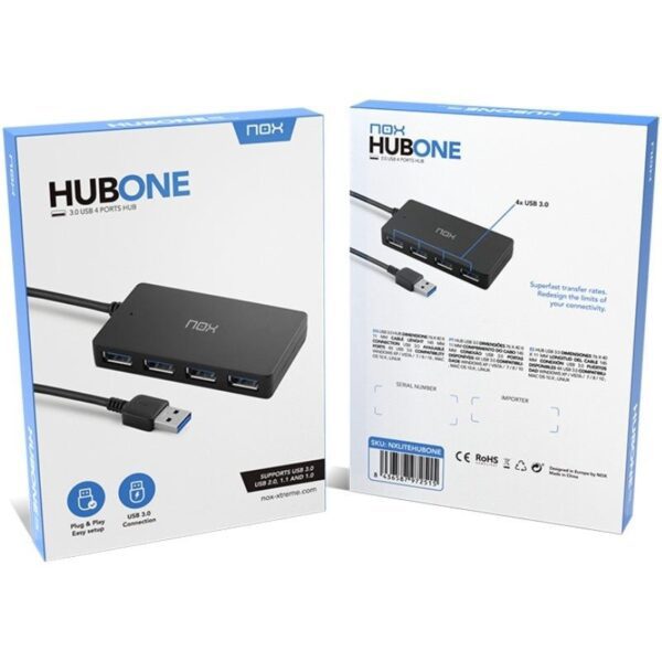 Hub USB 3.0 Nox One/ 4xUSB - Imagen 4