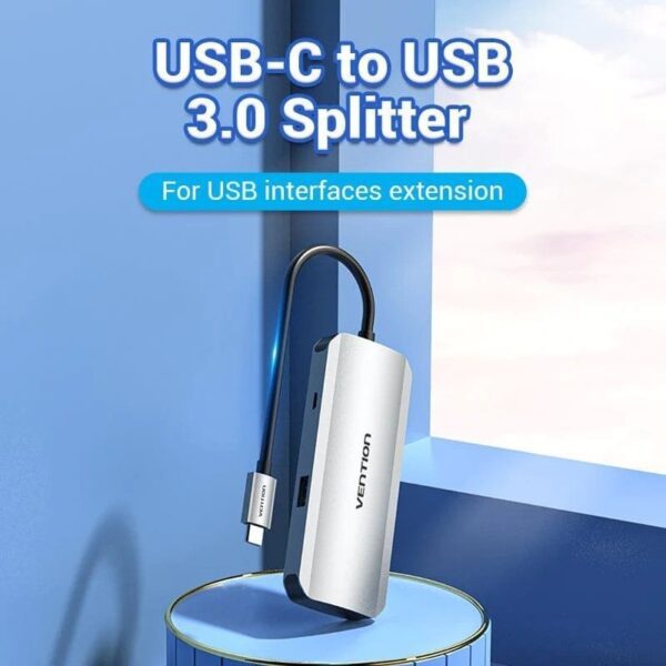 Hub USB Tipo-C Vention TNAHB/ 4xUSB/ 1xMicroUSB PD - Imagen 2