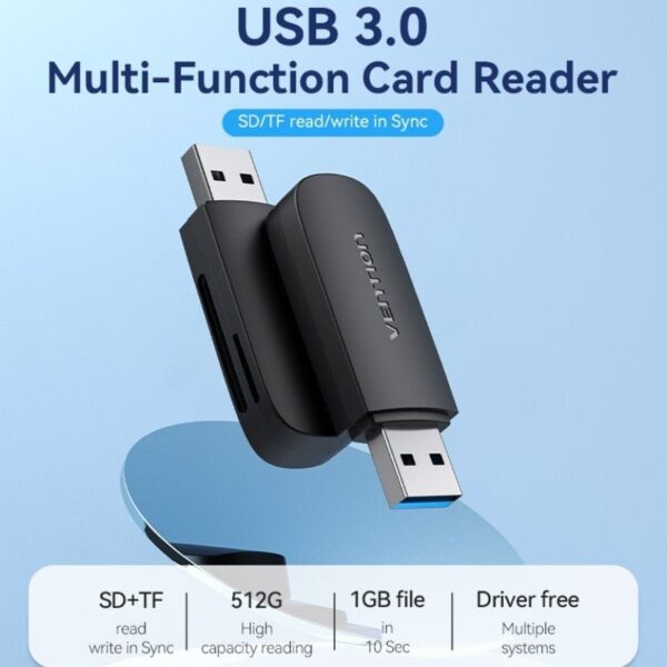 Lector de Tarjetas Externo Vention CLGB0/ USB 3.0 - Imagen 4