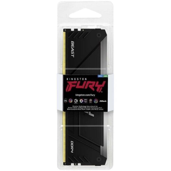 Memoria RAM Kingston FURY Beast RGB 8GB/ DDR4/ 3200MHz/ 1.35V/ CL16/ DIMM - Imagen 3