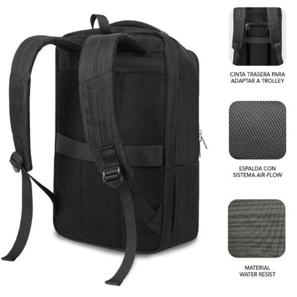 Mochila Subblim Business V2 AP Backpack para Portátiles hasta 15.6"/ Puerto USB/ Negra - Imagen 3