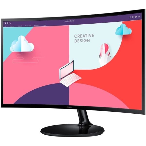 Monitor Curvo Samsung Essential Monitor S3 S24C364EAU/ 24"/ Full HD/ Negro - Imagen 3