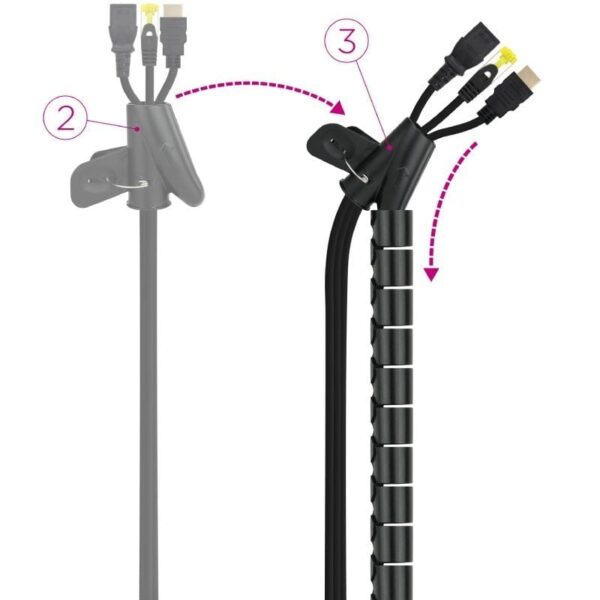 Organizador de Cables en Espiral Nanocable 10.36.0003-BK/ 3m - Imagen 3