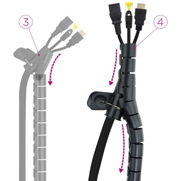 Organizador de Cables en Espiral Nanocable 10.36.0003-BK/ 3m - Imagen 4