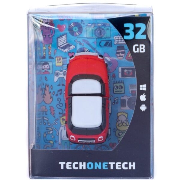 Pendrive 32GB Tech One Tech Mini Cooper S Rojo USB 2.0 - Imagen 3