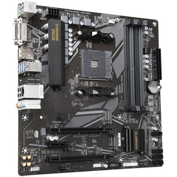 Placa Base Gigabyte B550M DS3H Socket AM4/ Micro ATX - Imagen 3