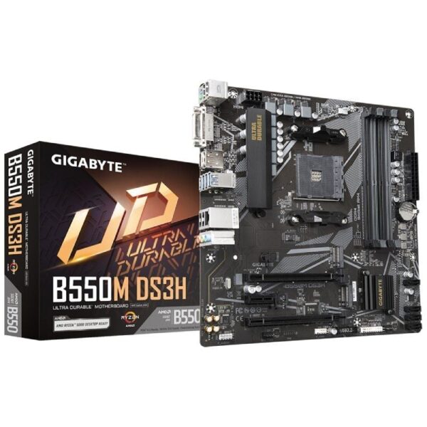 Placa Base Gigabyte B550M DS3H Socket AM4/ Micro ATX 4719331809416 9MB55MDSH-00-17 GIG-PB B550M DS3H