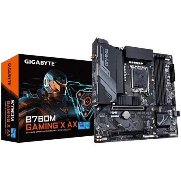 Placa Base Gigabyte B760M GAMING X AX Socket 1700/ Micro ATX 4719331853228 9MB76MGW5-00-12 GIG-PB B760M GAMING X AX