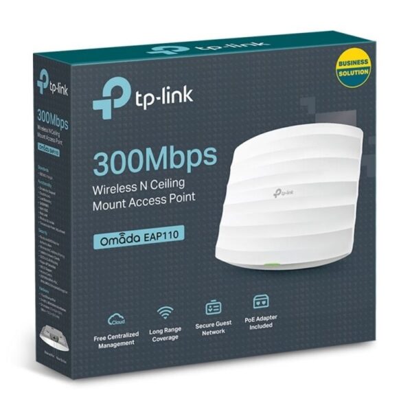 Punto de Acceso Inalámbrico TP-Link Omada EAP110 PoE 300Mbps/ 2.4GHz/ Antenas de 4dBi/ WiFi 802.11n/b/g - Imagen 4