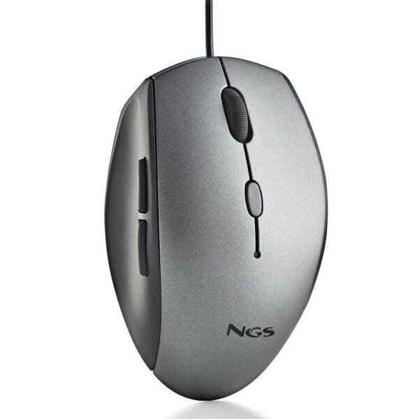 Ratón Ergonómico NGS Moth Gray/ Hasta 1600 DPI/ Gris 8435430623352 MOTHGRAY NGS-MOU MOTHGRAY