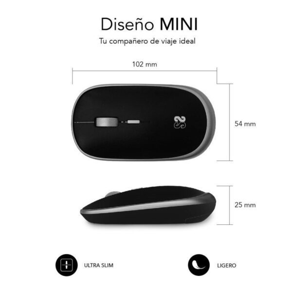 Ratón Mini Inalámbrico Subblim Wireless Mini/ Hasta 1600 DPI/ Gris Espacial - Imagen 3