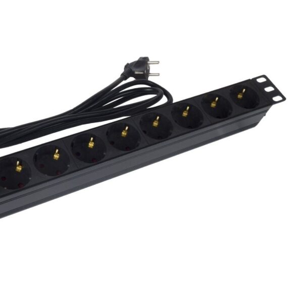 Regleta con Interruptor Phasak BNS 1518/ 8 Tomas de Corriente/ Cable 1.5m/ Negro - Imagen 2