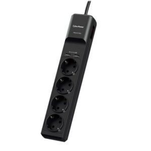 Regleta con interruptor Cyberpower P0420SUD0-DE/ 4 Tomas de corriente/ 2 USB/ Cable 1.8m/ Negra 4712856275834 P0420SUD0-DE CYB-REGLETA P0420SUD0-DE