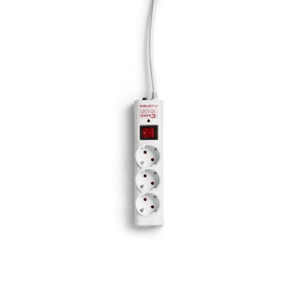 Regleta con interruptor Salicru SPS SAFE 3/ 3 Tomas de corriente/ Cable 1.5m/ Blanca - Imagen 2