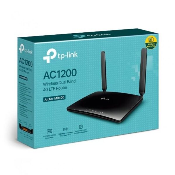 Router Inalámbrico 4G TP-Link Archer MR400 1200Mbps/ 2.4GHz 5GHz/ 2 Antenas/ WiFi 802.11ac/n/a/b/g/n - Imagen 4