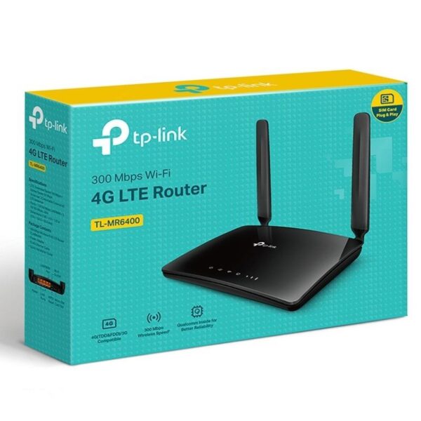 Router Inalámbrico 4G TP-Link TL-MR6400 300Mbps/ 2.4GHz/ 2 Antenas/ WiFi 802.11b/g/n - Imagen 5