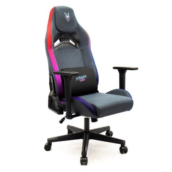 Silla Gaming Woxter Stinger Station Elite/ Luces LED/ Azul y Rosa - Imagen 3