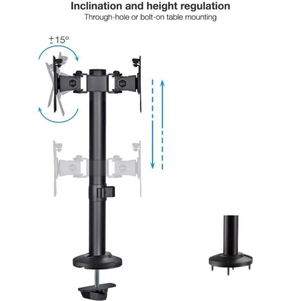 Soporte para 2 Monitores TooQ DB1132TN-B/ hasta 8kg - Imagen 2