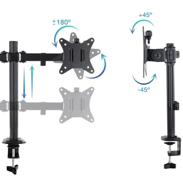 Soporte para 2 Monitores TooQ DB1802TN-B/ hasta 8kg - Imagen 2