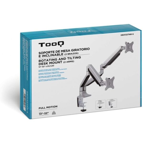 Soporte para 2 Monitores TooQ DB3132TNR-S/ hasta 9kg - Imagen 5