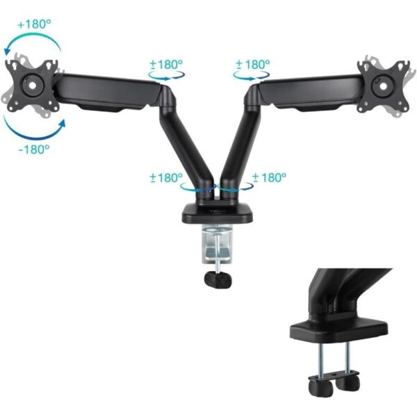 Soporte para 2 Monitores TooQ DB5132TNR-B/ hasta 9kg - Imagen 3