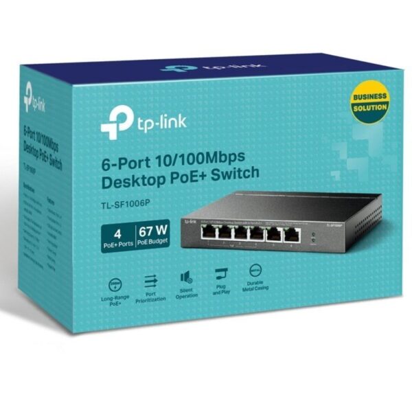 Switch TP-Link TL-SF1006P 6 Puertos/ RJ-45 10/100 PoE - Imagen 3