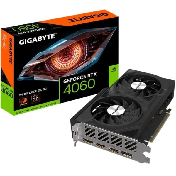 Tarjeta Gráfica Gigabyte GeForce RTX 4060 WindForce OC 8G/ 8GB GDDR6 4719331313685 9VN4060WO-00-10 GIG-GF RTX4060 WINF OC 8G