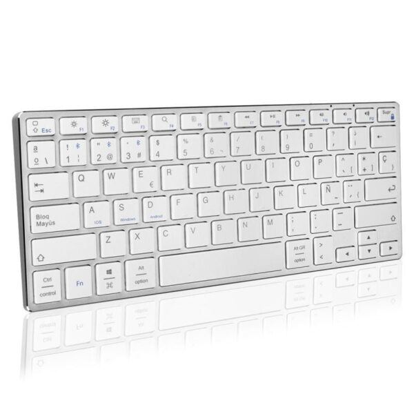 Teclado Compacto Inalámbrico por Bluetooth Subblim Advance Compact/ Plata - Imagen 4