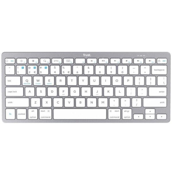 Teclado Compacto Inalámbrico por Bluetooth Trust 24654/ Plata - Imagen 2