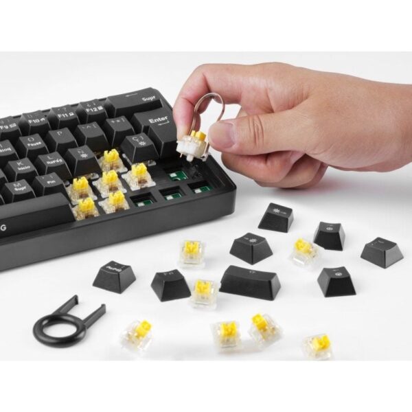 Teclado Gaming Mecánico Mars Gaming MKMINIPRO/ Switch Amarillo/ Negro - Imagen 3