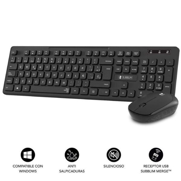 Teclado y Ratón Inalámbrico Subblim Combo Business Slim CSSW10/ Negro - Imagen 5