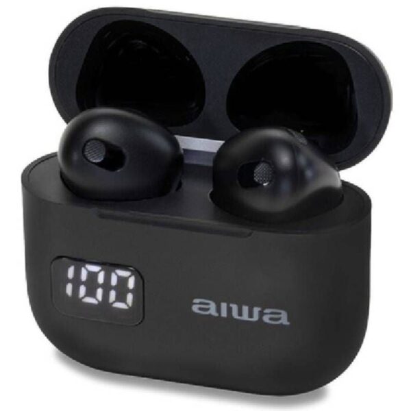 Auriculares Bluetooth Aiwa EBTW-100BK con estuche de carga/ Autonomía 3h/ Negros 8435256811421 EBTW-100BK AIW-AUR EBTW-100BK