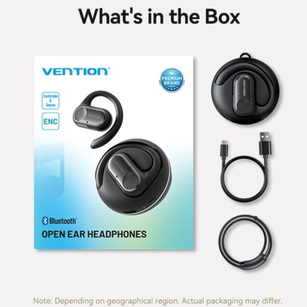 Auriculares Deportivos Bluetooth Vention Open Ear OpenBeat O11 NBPB0 con estuche de carga/ Negros - Imagen 4