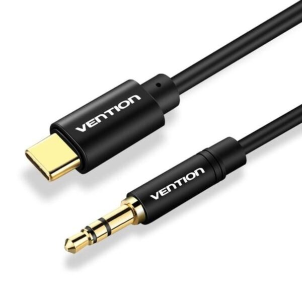 Cable Conversor Audio Vention BGABF/ USB Tipo-C Macho - Jack 3.5 Macho/ 1m/ Negro 6922794734661 BGABF VEN-CAB BGABF