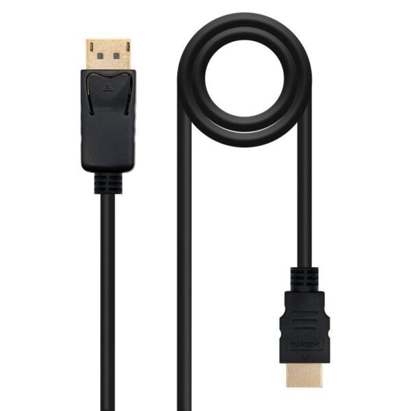 Cable Conversor Nanocable 10.15.4301/ Displayport Macho - HDMI Macho/ 1m/ Negro - Imagen 2