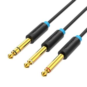 Cable Estéreo Vention BATBH/ Jack 6.35 Macho - 2x Jack 6.35 Macho/ 2m/ Negro 6922794756465 BATBH VEN-CAB BATBH