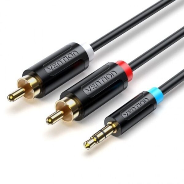 Cable Estéreo Vention BCLBG/ Jack 3.5 Macho - 2x RCA Macho/ 1.5m/ Negro 6922794751316 BCLBG VEN-CAB BCLBG