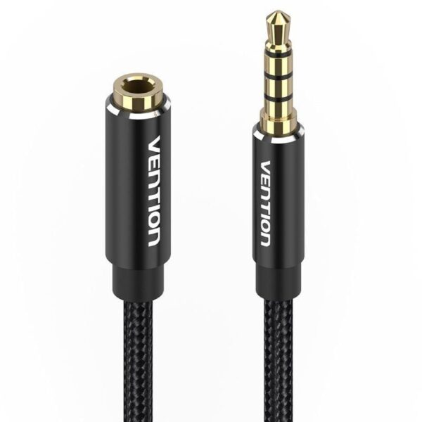 Cable Estéreo Vention BHCBJ/ Jack 3.5 Macho - Jack 3.5 Hembra/ 5m/ Negro - Imagen 2