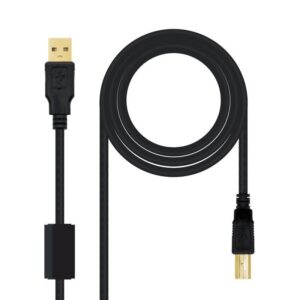 Cable USB 2.0 Impresora Nanocable 10.01.1203/ USB Tipo-B Macho - USB Macho/ 3m/ Negro 8433281004450 10.01.1203 NAN-CAB 10 01 1203