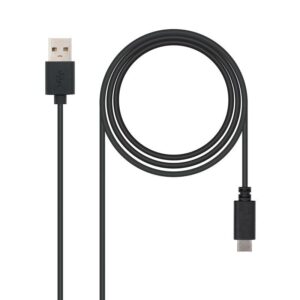 Cable USB 2.0 Nanocable 10.01.2101/ USB Tipo-C Macho - USB Macho/ 1m/ Negro 8433281007710 10.01.2101 NAN-CAB 10 01 2101