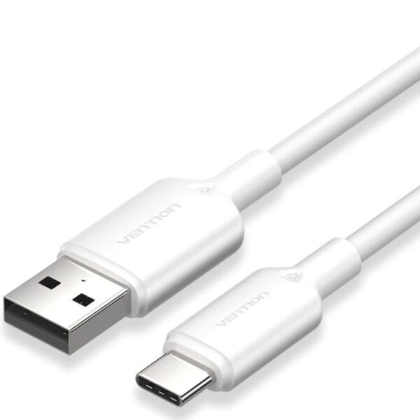 Cable USB 2.0 Tipo-C Vention CTQWF/ USB Tipo-C Macho - USB Macho/ Hasta 60W/ 480Mbps/ 1m/ Blanco 6922794709744 CTQWF VEN-CAB CTQWF