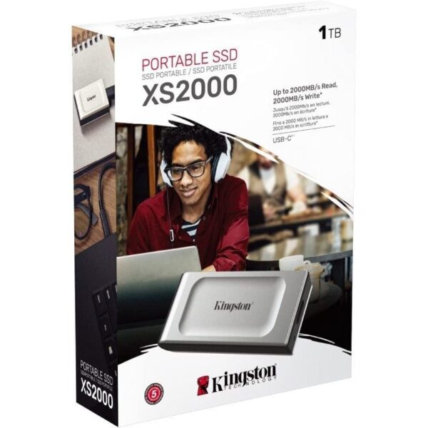 Disco Externo SSD Kingston SXS2000 1TB/ USB 3.2/ Plata - Imagen 4