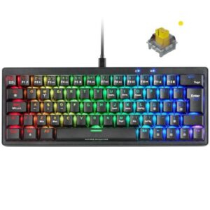 Teclado Gaming Mecánico Mars Gaming MKMINIPRO/ Switch Amarillo/ Negro 8435693106340 MKMINIPROYES TAC-TEC MKMINIPROYES BK