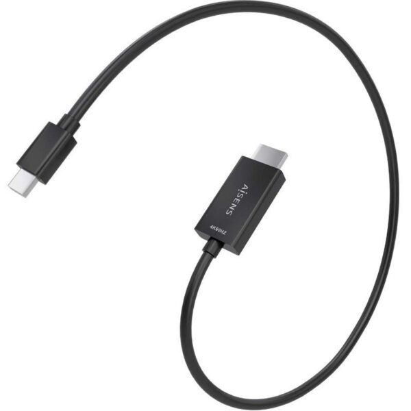 Cable Conversor Aisens A125-0885/ Mini DisplayPort Macho - HDMI 4K Macho/ 60cm/ Negro - Imagen 2