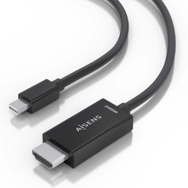 Cable Conversor Aisens A125-0885/ Mini DisplayPort Macho - HDMI 4K Macho/ 60cm/ Negro - Imagen 3