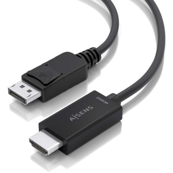 Cable Conversor Aisens A125-0891/ DisplayPort Macho - HDMI 4K Macho/ 60cm/ Negro - Imagen 3