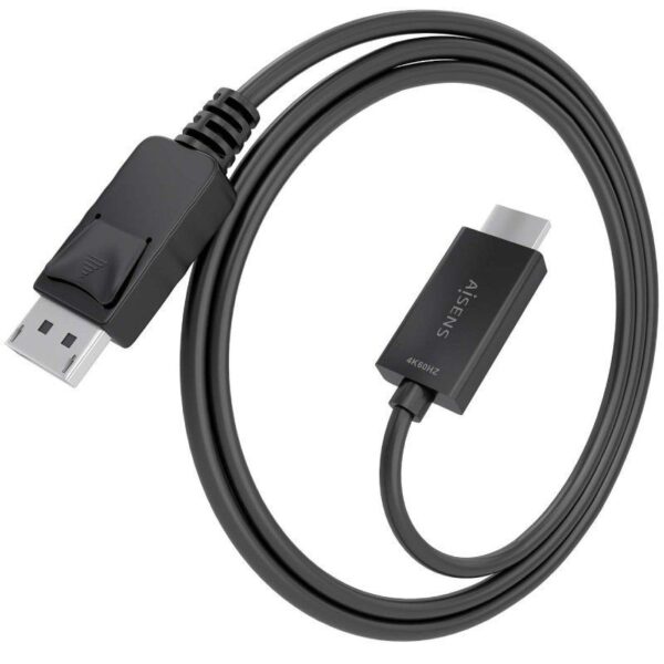 Cable Conversor Aisens A125-0893/ DisplayPort Macho - HDMI 4K Macho/ 1.5m/ Negro - Imagen 2