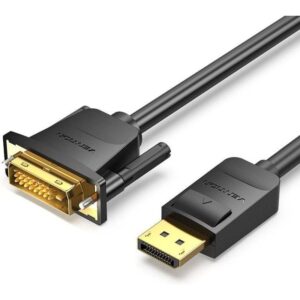 Cable Conversor Vention HAFBF/ DisplayPort Macho - DVI Macho/ 1m/ Negro 6922794745278 HAFBF VEN-CAB HAFBF