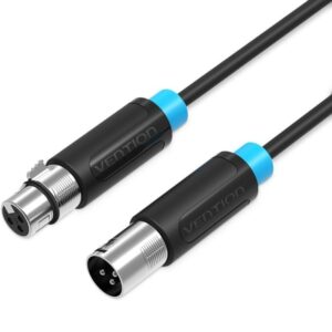 Cable Estéreo Vention BBFBF/ XLR Macho - XLR Hembra/ 1m/ Negro 6922794729230 BBFBF VEN-CAB BBFBF